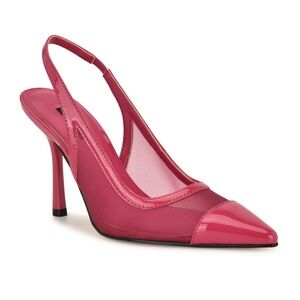 Nine west hot pink jermain mesh patent pumps heels new 9.5 M